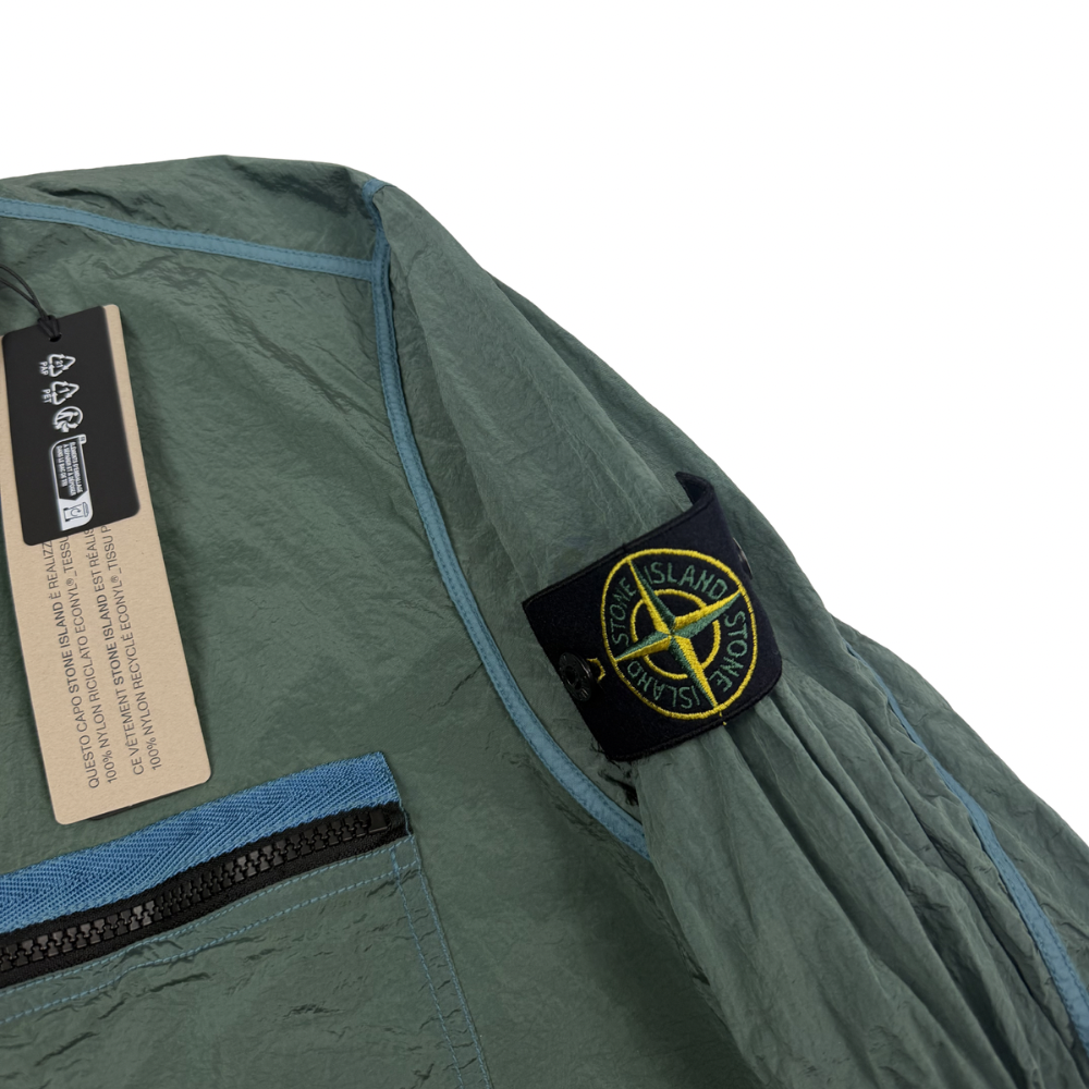 Sobrecamisa Stone Island Verde nylon metal - talla L