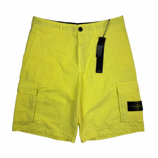 Pantalón Cargo Corto Stone Island Type LO-W amarillo neón - talla W/32 / W/33 / W/36