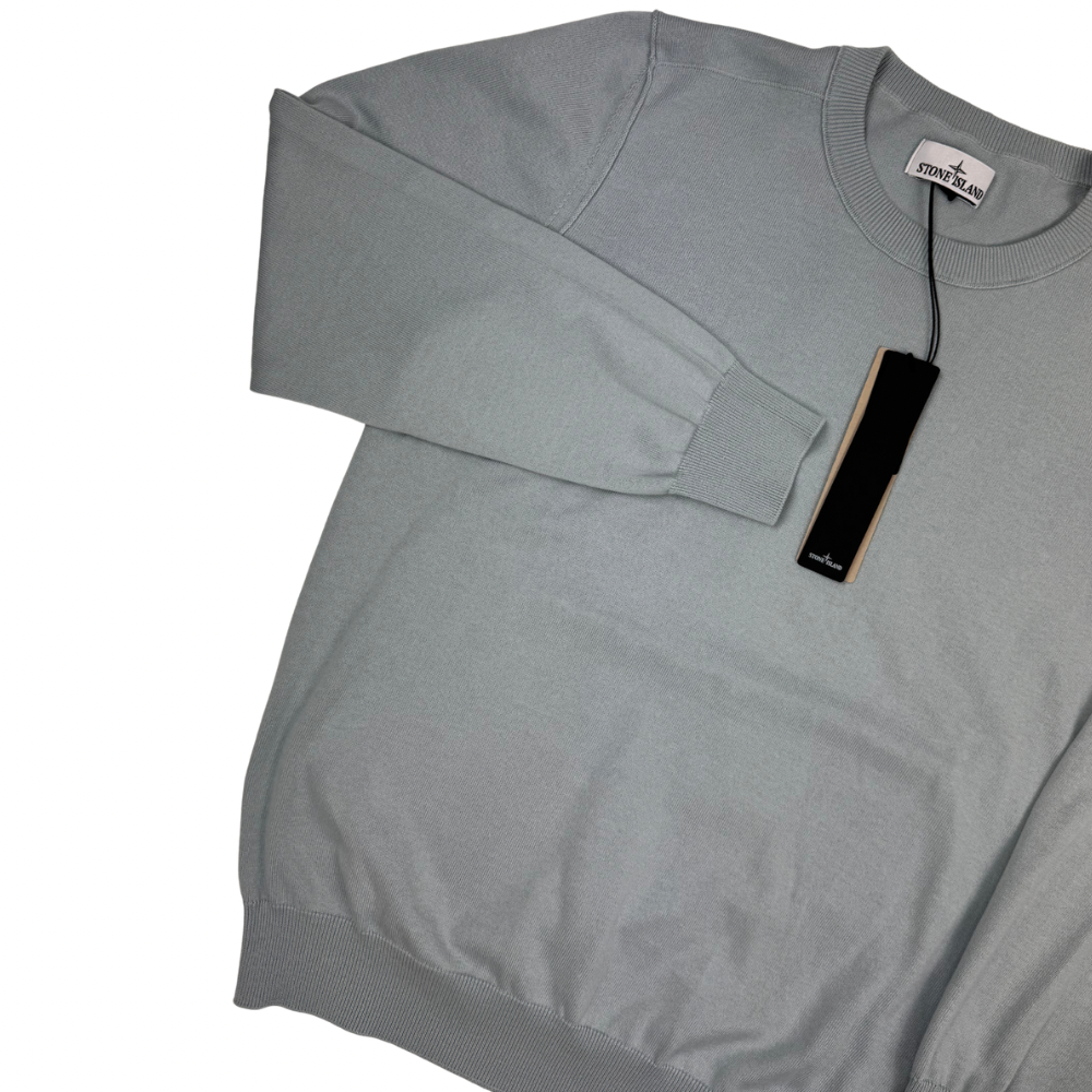 Jersey Stone Island cuello redondo azul hielo - talla XL/2XL