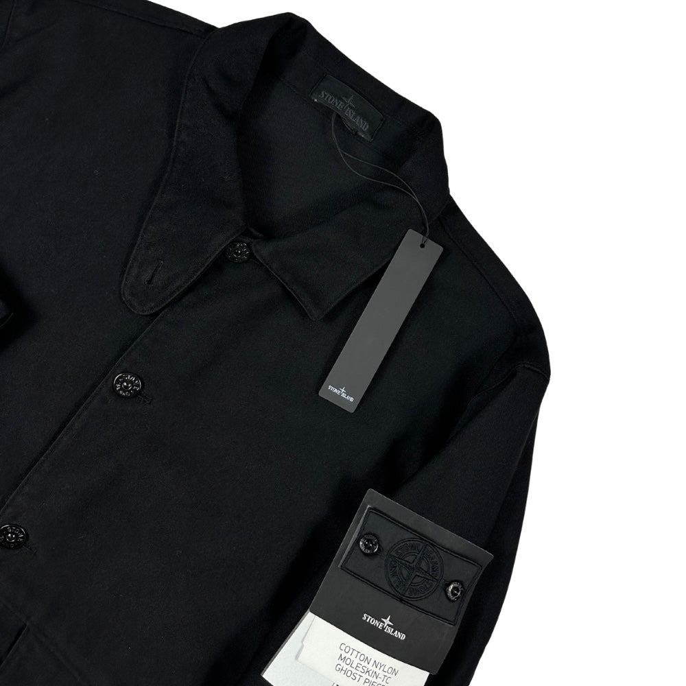 ABRIGO STONE ISLAND COTTON NYLON MOLESKIN-TC GHOST PIECE - talla XXL