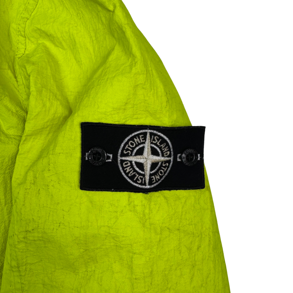 Chaqueta Stone Island FeatherWheight Leather 2016 Amarillo Neón - talla XL
