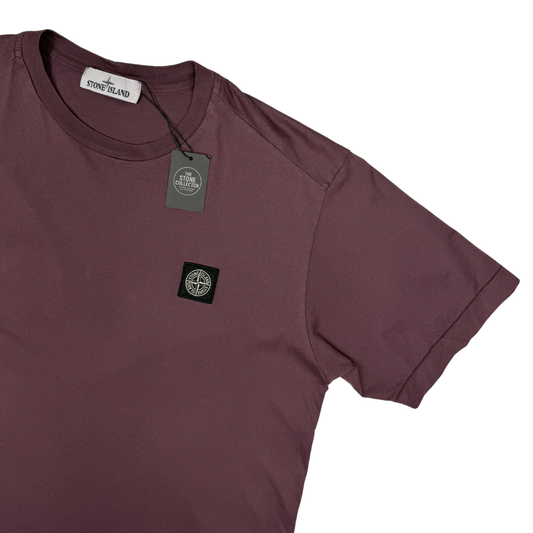 Camiseta Stone Island burdeos manga corta - talla L