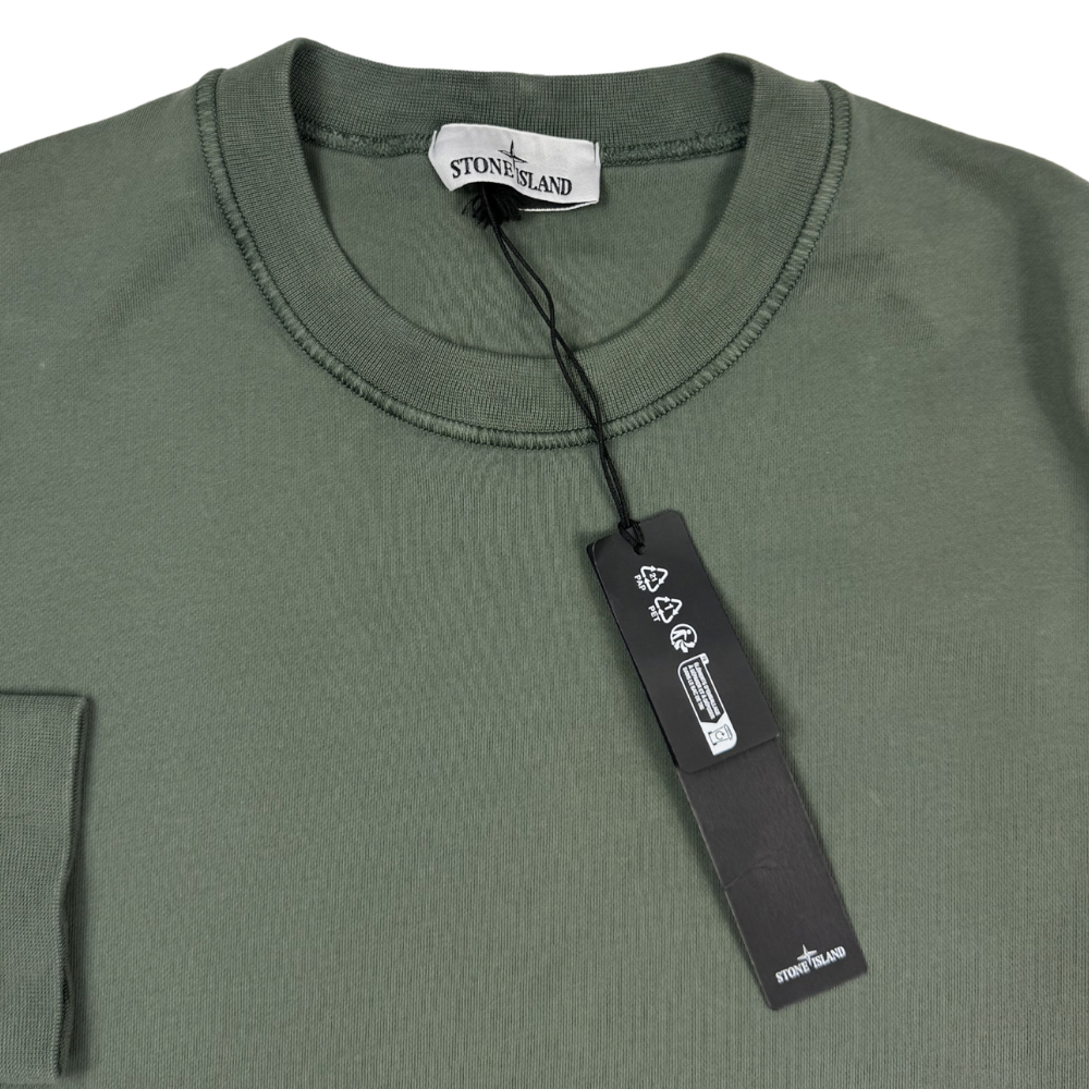 Sudadera cuello redondo Stone Island verde - talla 2XL