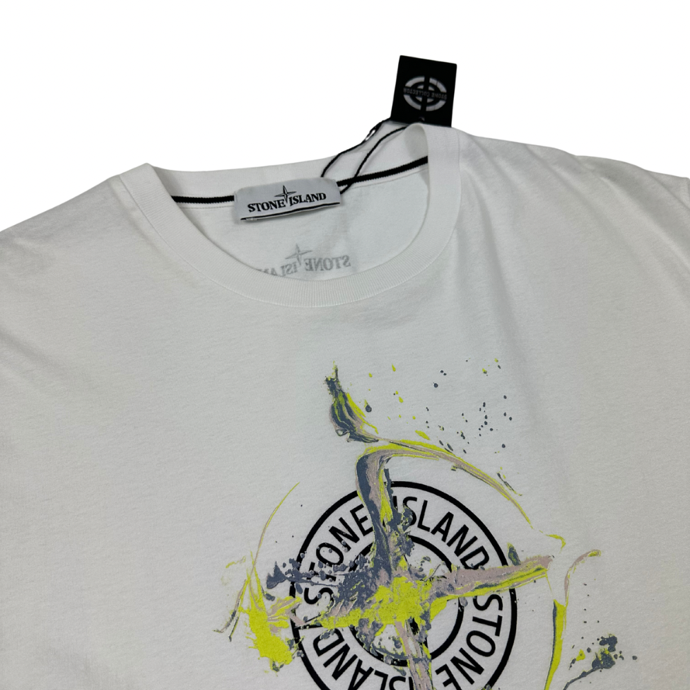 CAMISETA MANGA CORTA LOGO FRONTAL STONE ISLAND - talla L