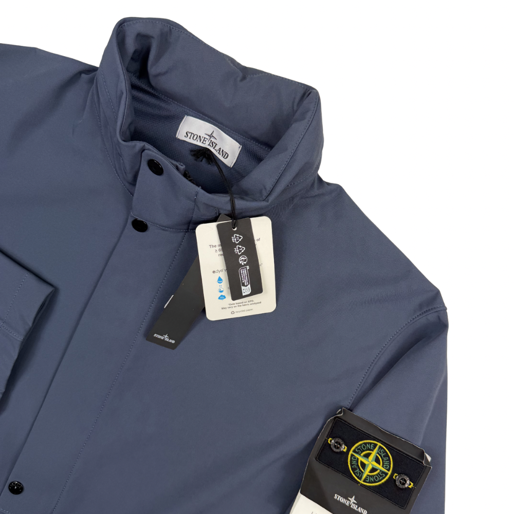 Chaqueta Stone Island Light Soft Shell - R e.dye Technology in Recycled  Polyester azul  - talla 2XL