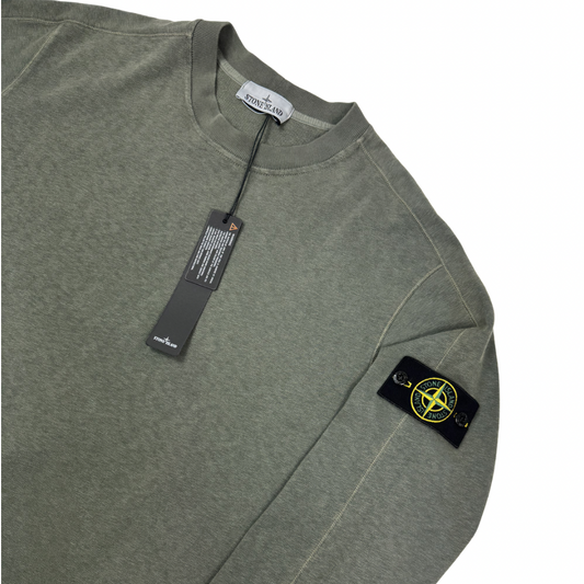 Sudadera cuello redondo Stone Island verde - talla 2XL