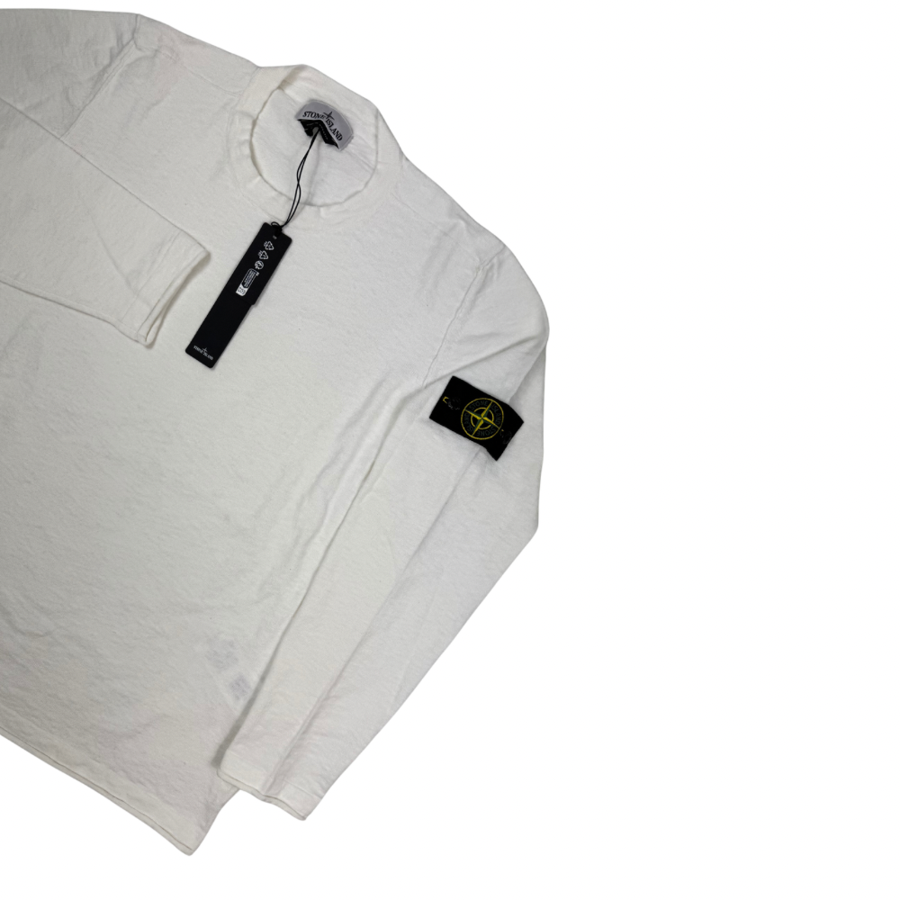 Jersey Stone Island cuello redondo blanco roto - talla 2XL