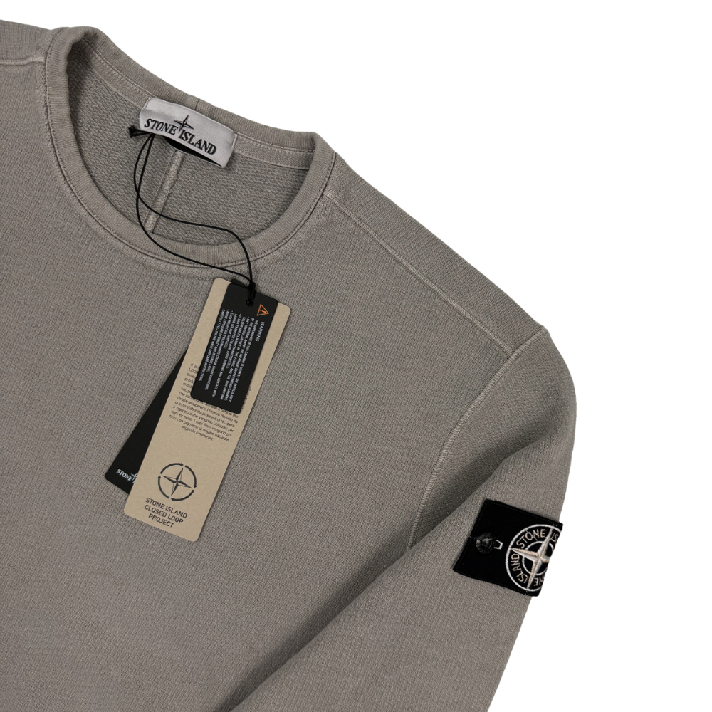 Sudadera Cuello Redondo Stone Island Closed Loop Project Gris - talla S