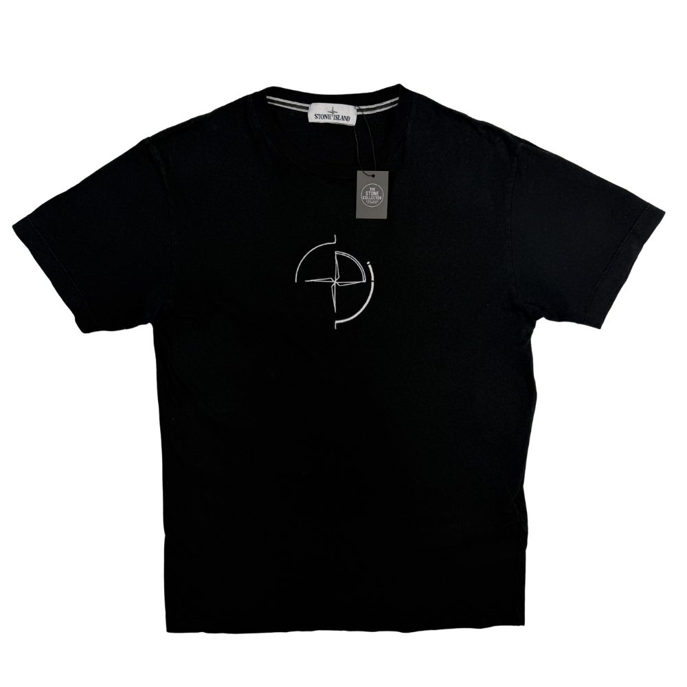 Camiseta Stone Island negra manga corta - talla L