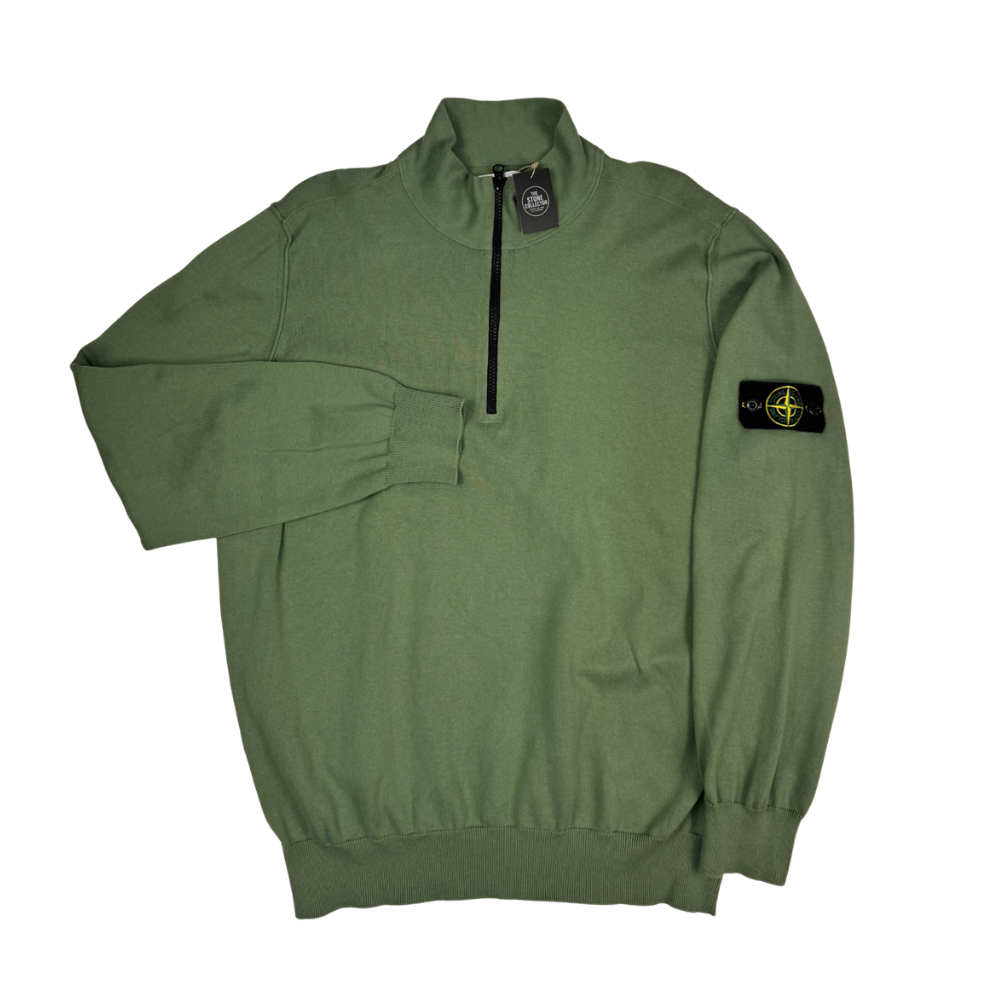 Jersey Half-Zip Stone Island verde - talla 3XL