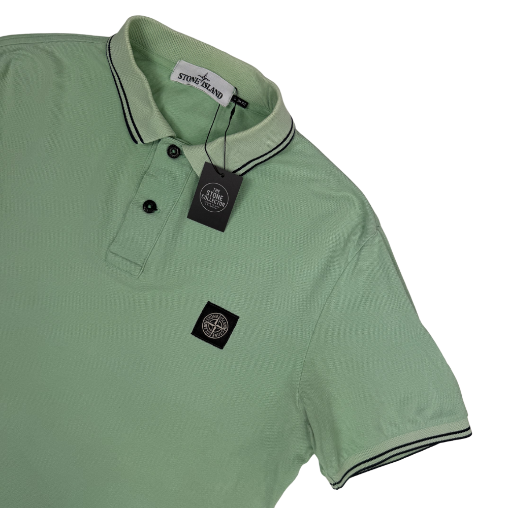 Polo Stone Island verde agua manga corta - talla L
