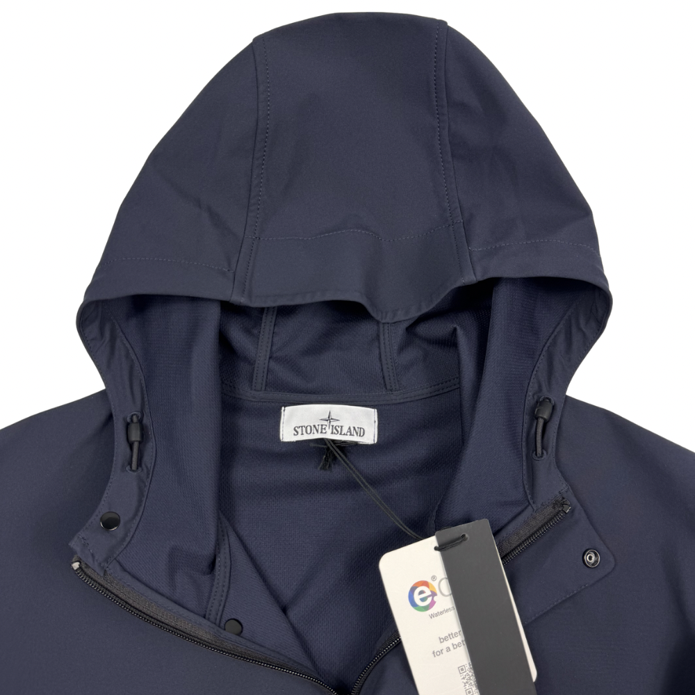 Chaqueta Stone Island Light Soft Shell-R e.dye Technology in Recycled Polyester azul marino - talla XL