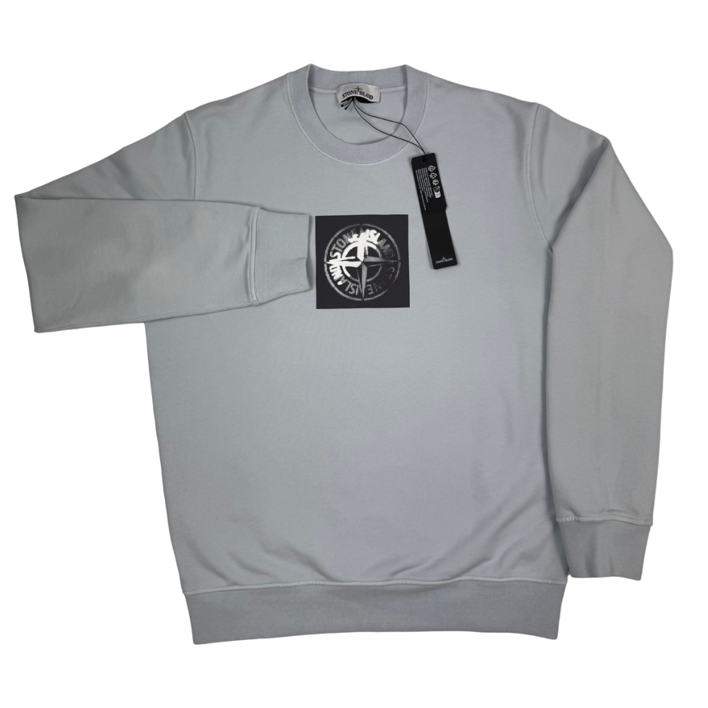 Sudadera cuello redondo Stone Island celeste - talla XL