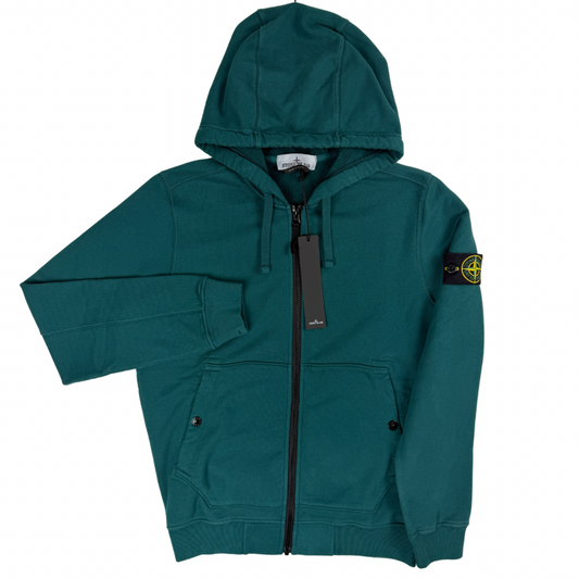 SUDADERA CON CAPUCHA Y CREMALLERA STONE ISLAND - talla S