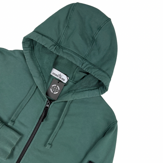 SUDADERA CON CREMALLERA Y CAPUCHA STONE ISLAND - talla M