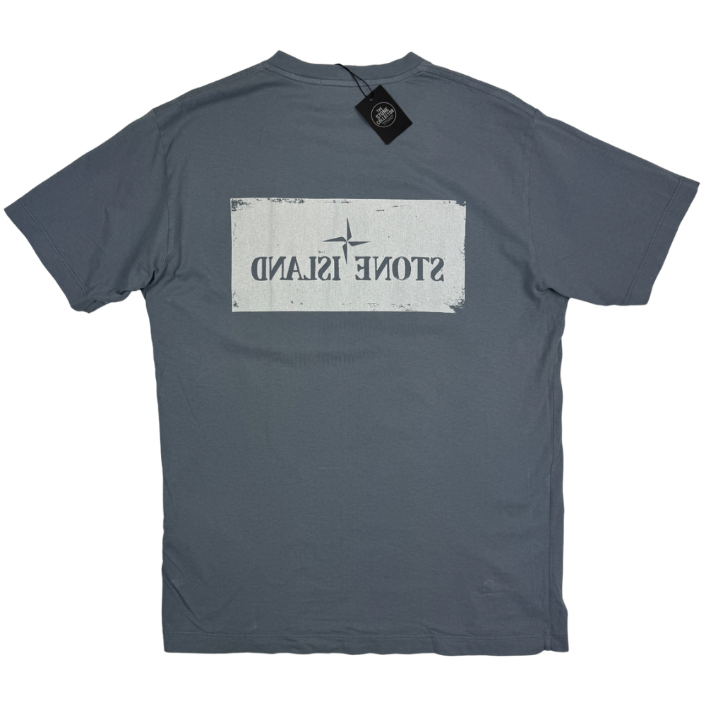 Camiseta Stone Island azul manga corta - talla M