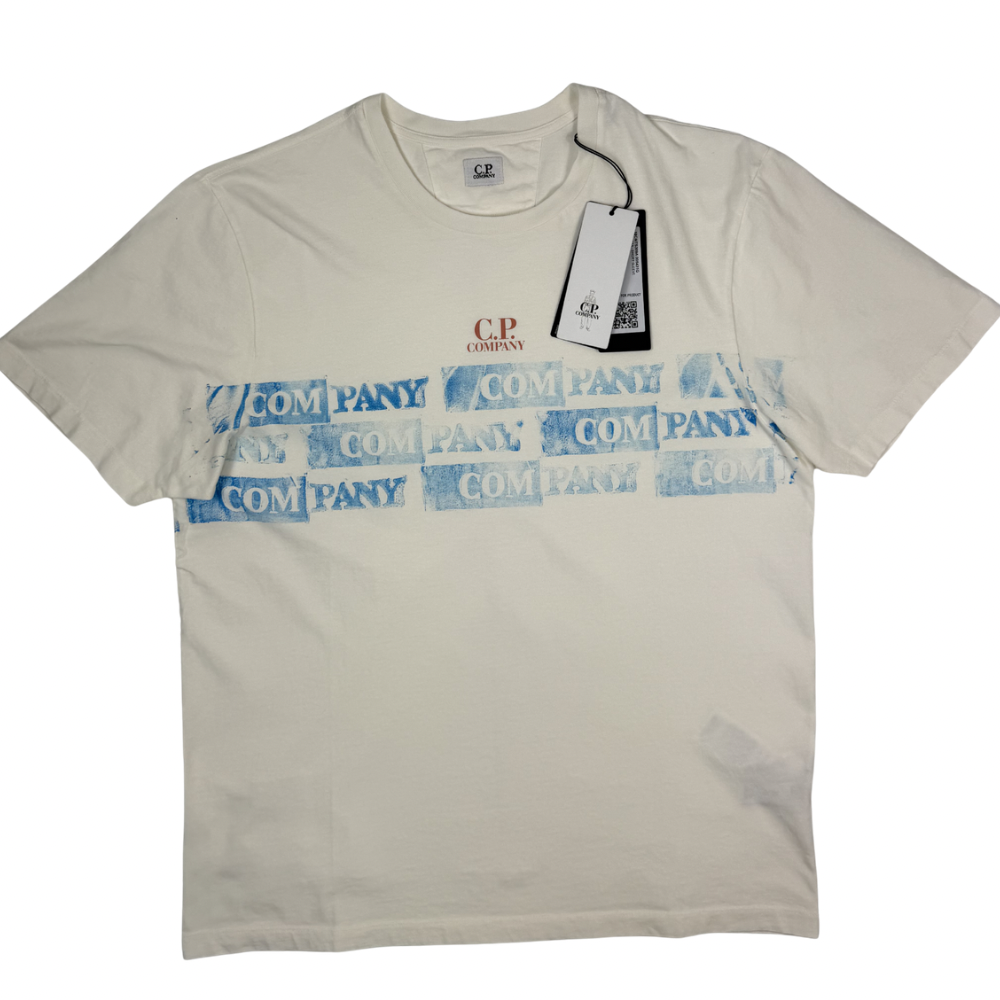 Camiseta C.P.Company blanco manga corta - talla L