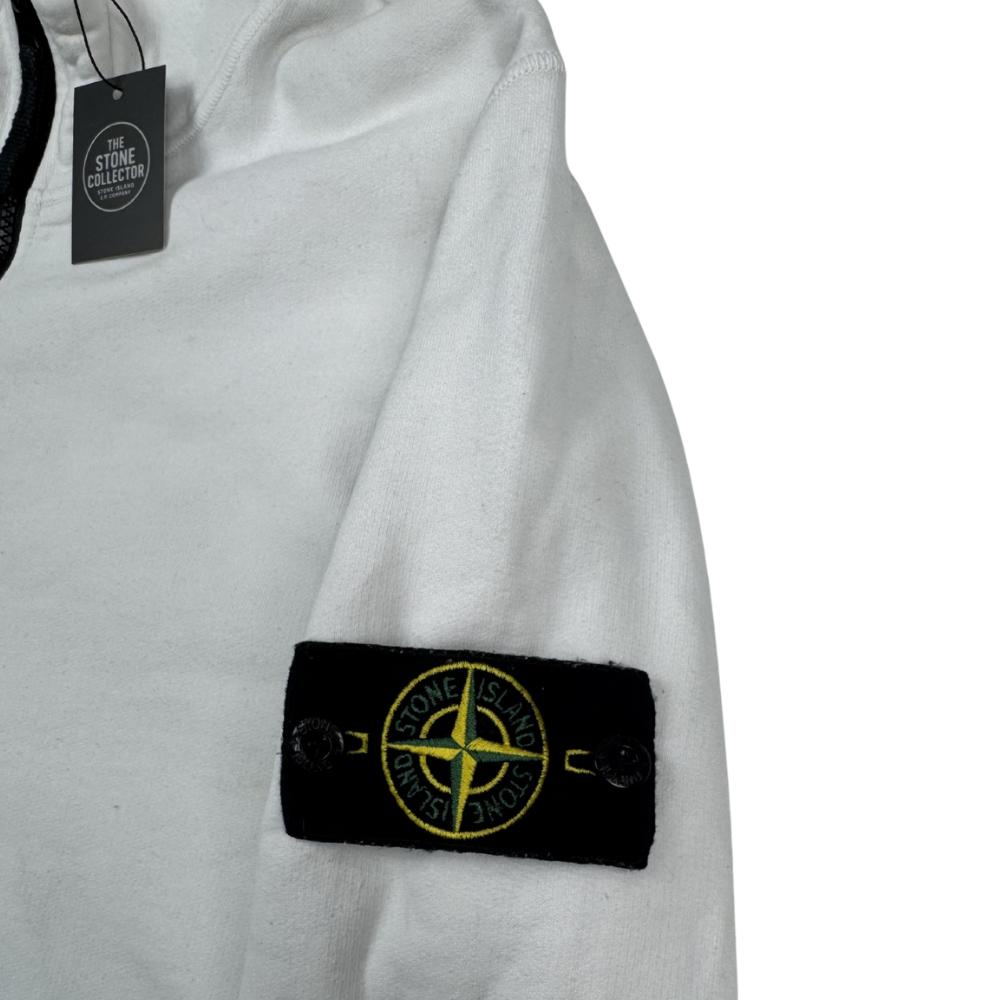 Sudadera Half-Zip Stone Island Blanca - talla L