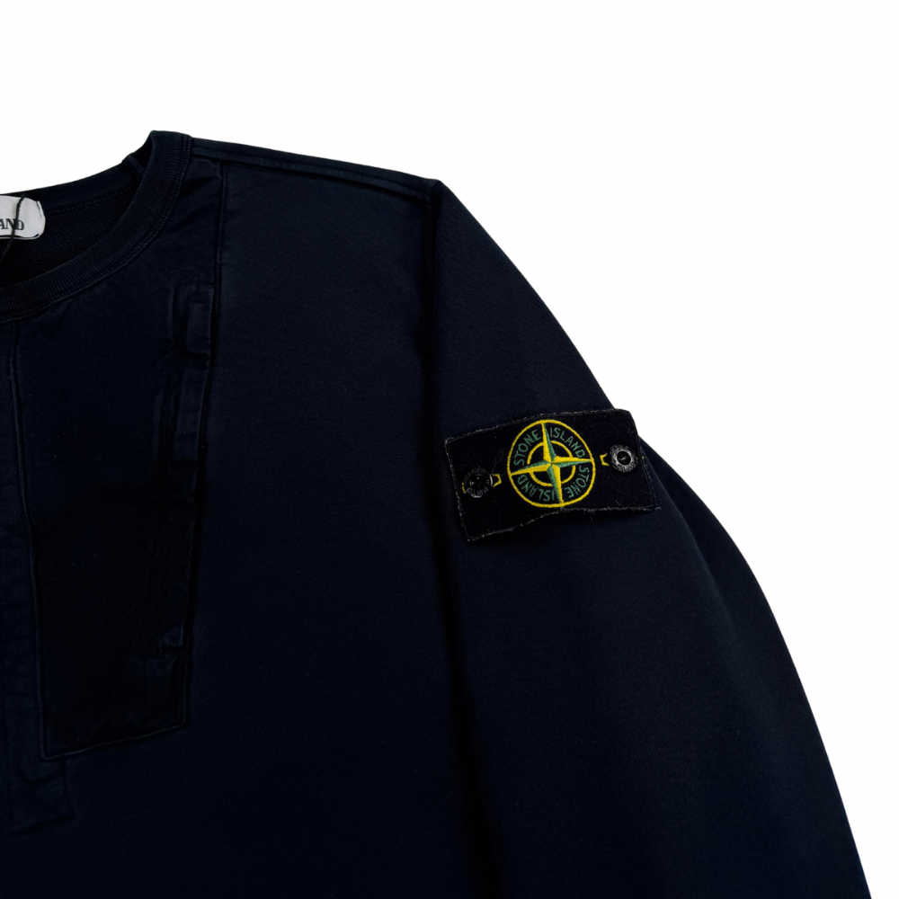 SUDADERA CUELLO REDONDO CON BOLSILLO STONE ISLAND - talla M