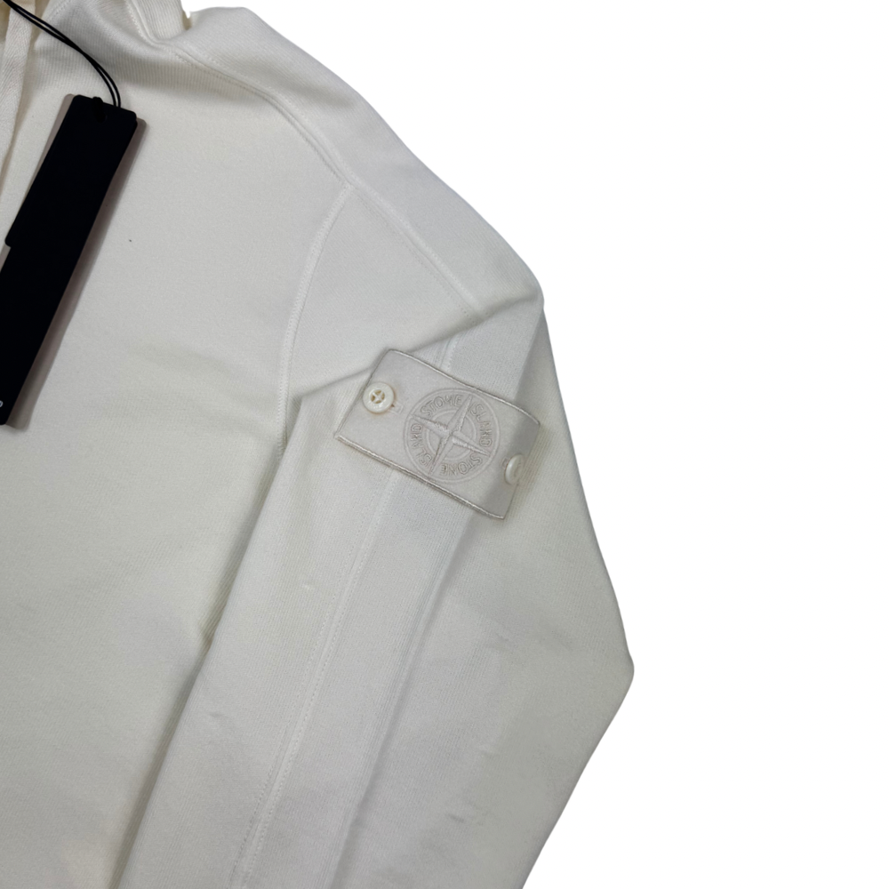 Sudadera  Stone Island Ghost con capucha y cremallera blanco roto - talla XL