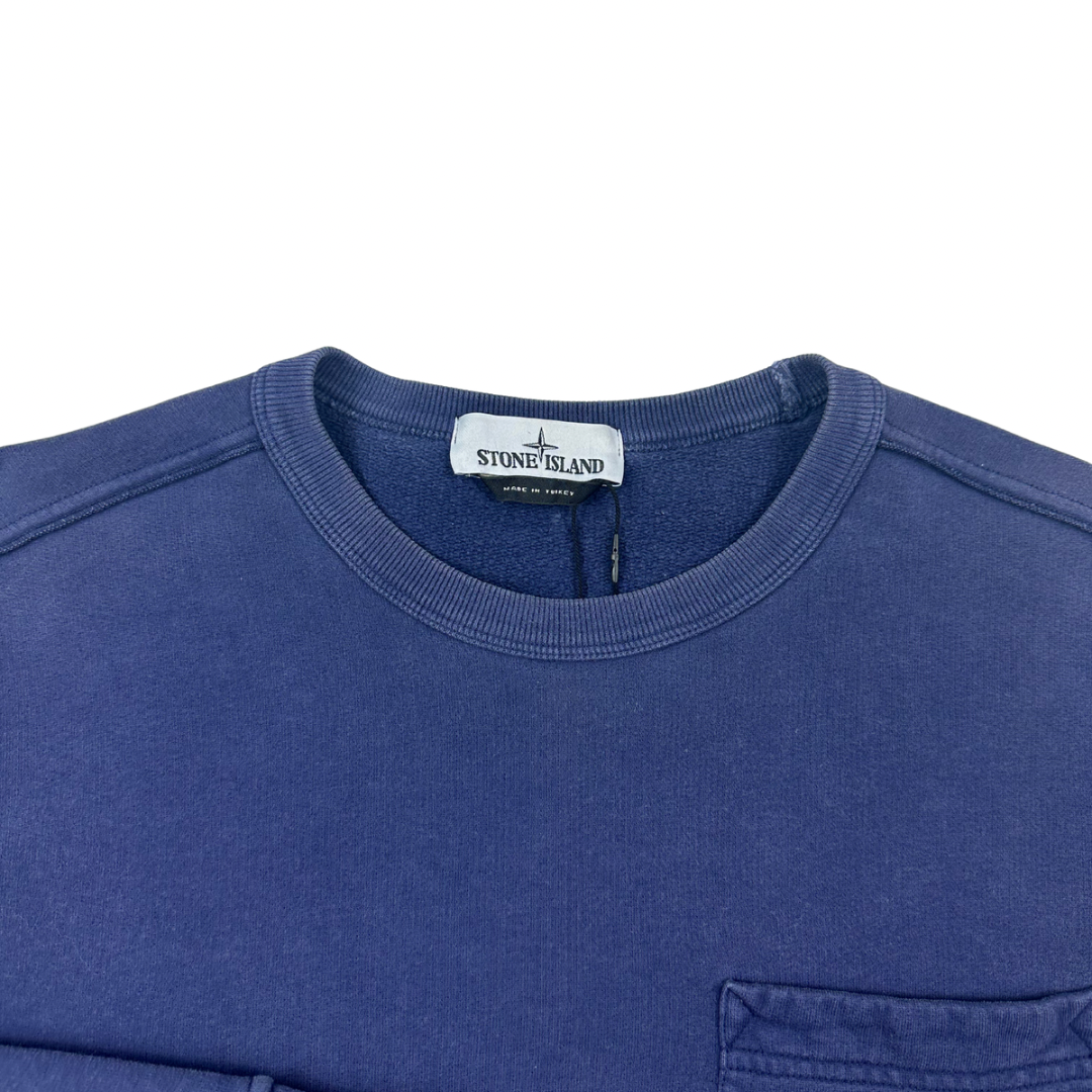SUDADERA CUELLO REDONDO CON BOLSILLO STONE ISLAND - talla L
