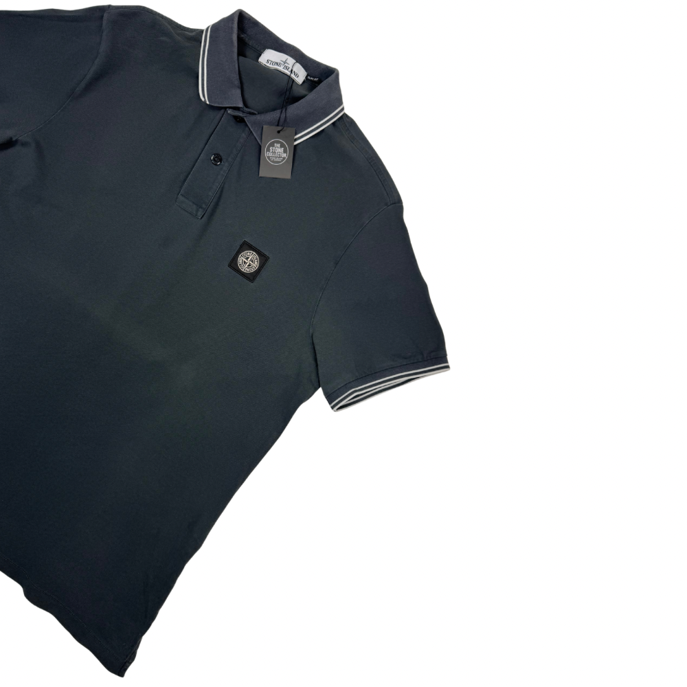Polo Stone Island gris manga corta - talla XL