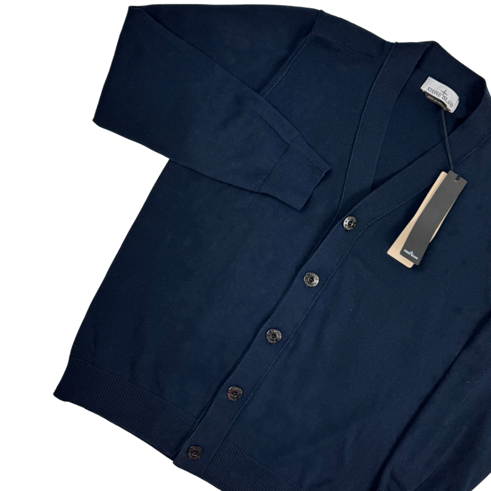 Jersey Stone Island cárdigan azul marino - talla XL