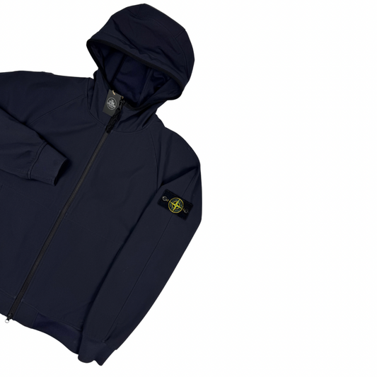 Chaqueta Stone Island Light Soft Shell-R e.dye Technology In Recycled Polyester azul marino - talla M