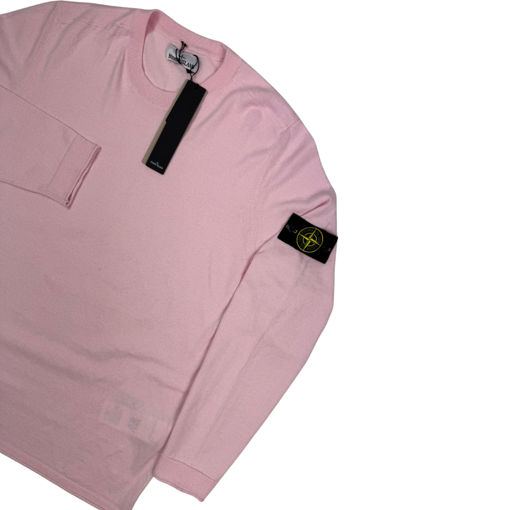 Jersey Stone Island cuello redondo rosa - talla 2XL