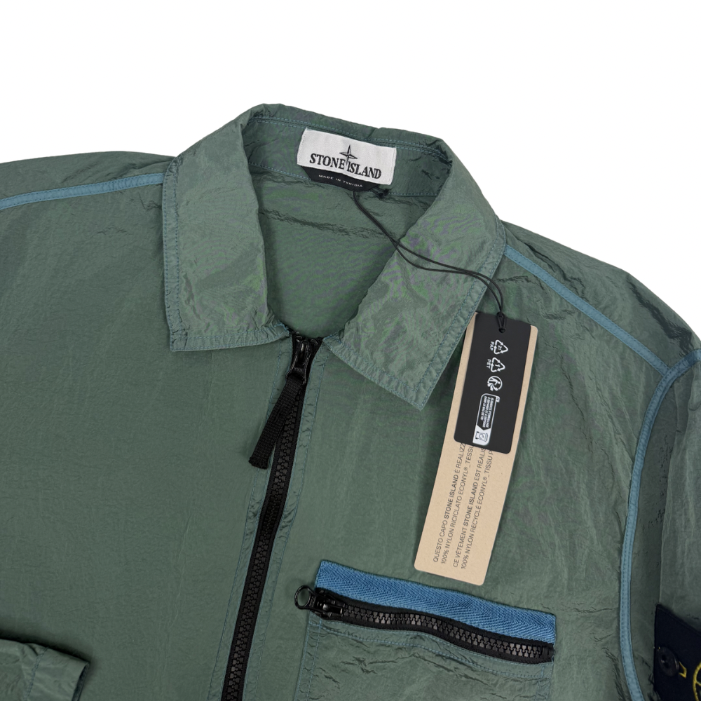 Sobrecamisa Stone Island Verde nylon metal - talla L