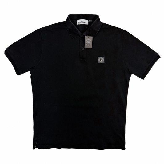 Polo Stone Island Negro manga corta - talla L