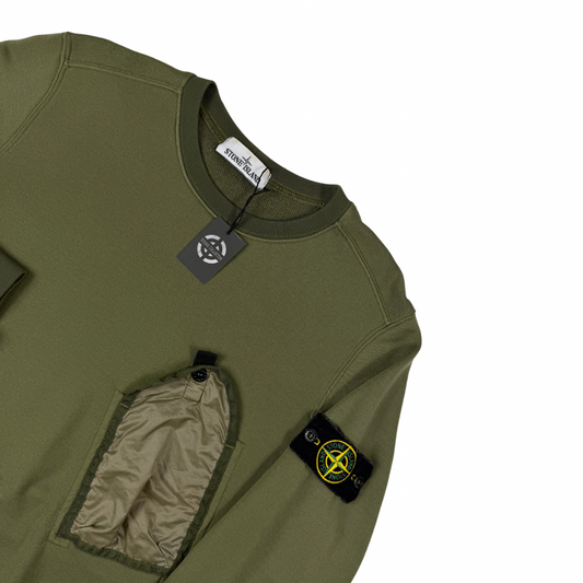 SUDADERA STONE ISLAND CUELLO REDONDO - talla M