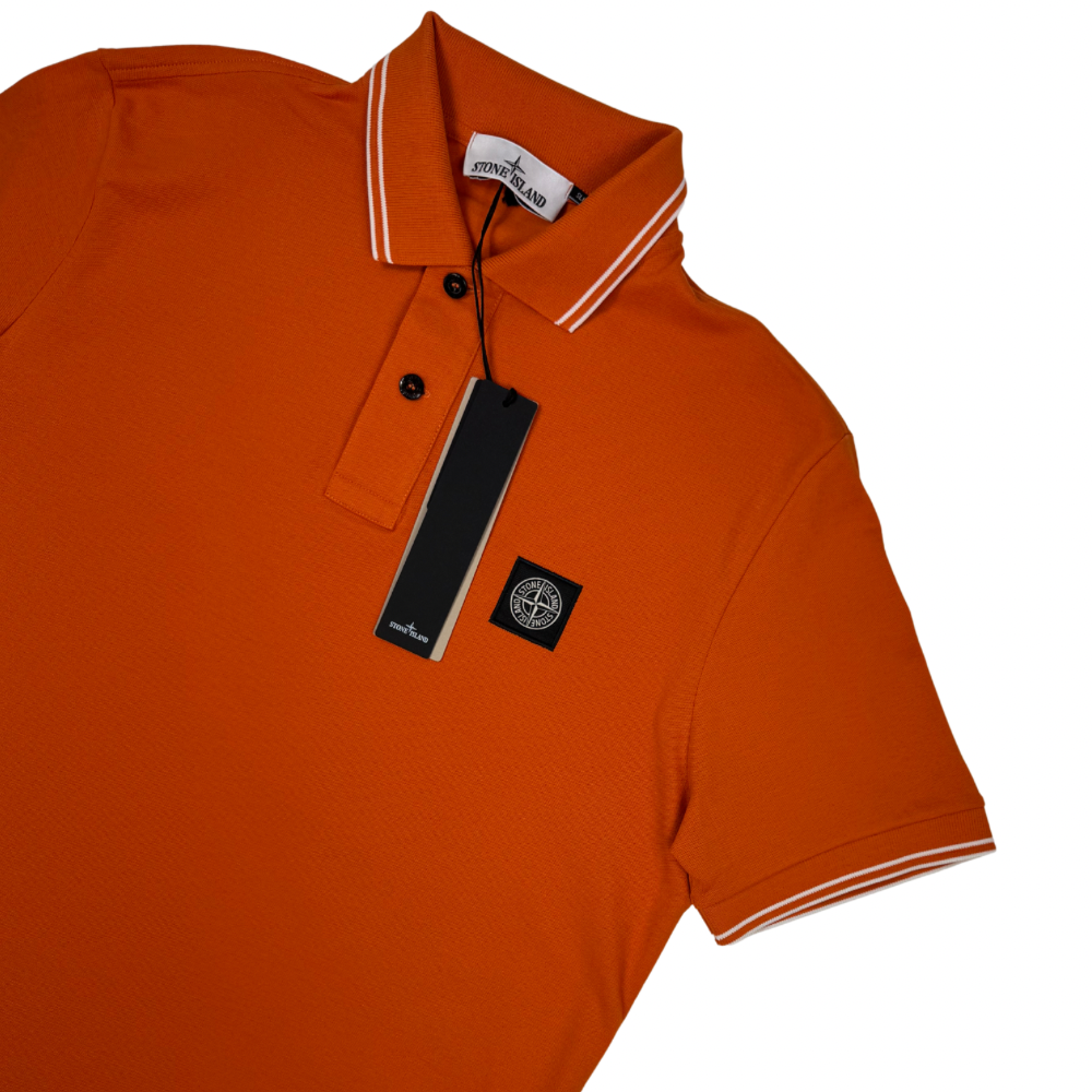 Polo Stone Island manga corta naranja - talla L