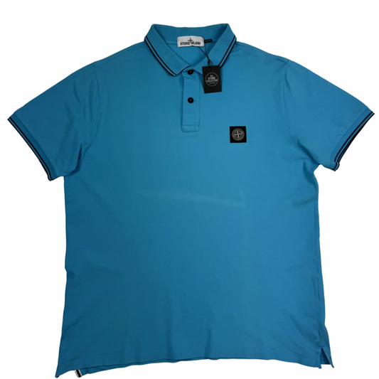 Polo Stone Island Azul Mangs corta - talla 2XL