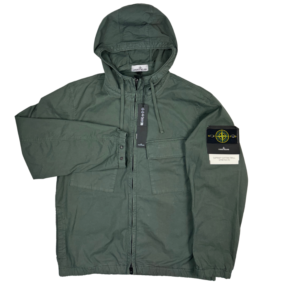 Chaqueta Stone Island Supima Cotton Twill Stretch-TC verde militar - talla L