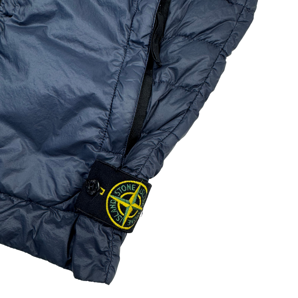 Chaqueta sin mangas Stone Island Garment Dyed Micro Yarn Down azul marino - talla S