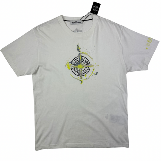CAMISETA MANGA CORTA LOGO FRONTAL STONE ISLAND - talla L