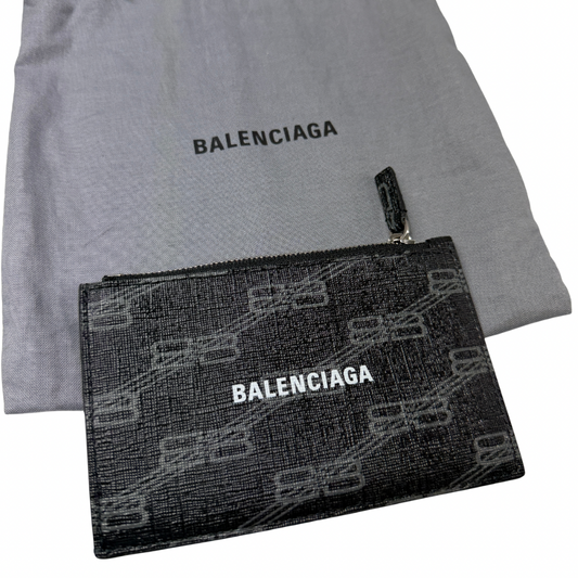 MONEDERO TARJETERO BALENCIAGA BB MONOGRAM