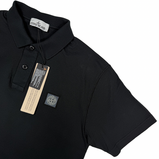 Polo Stone Island Negro manga corta - talla L