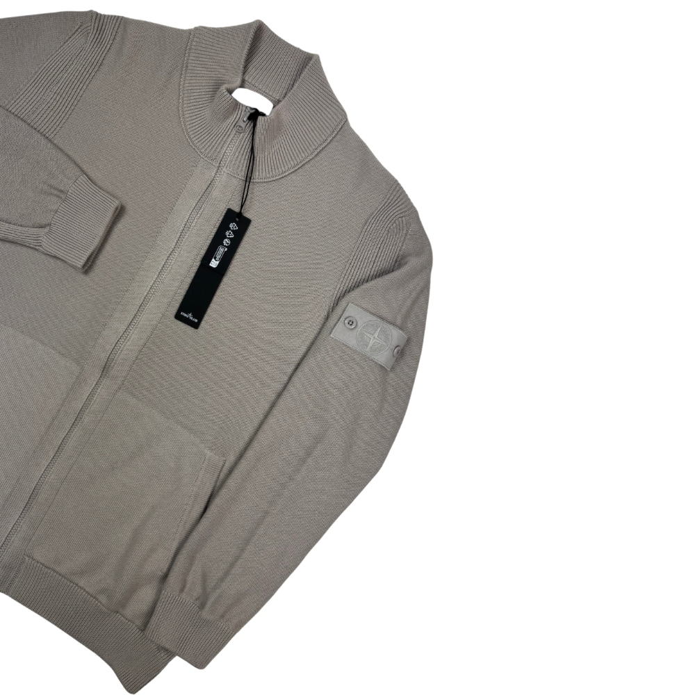 Jersey Stone Island con cremallera gris - talla XL
