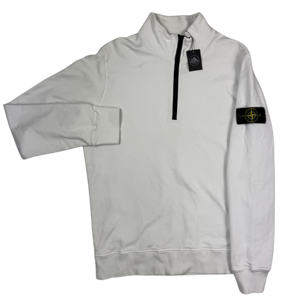 Sudadera Half-Zip Stone Island Blanca - talla L
