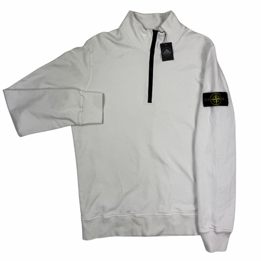 Sudadera Half-Zip Stone Island Blanca - talla L