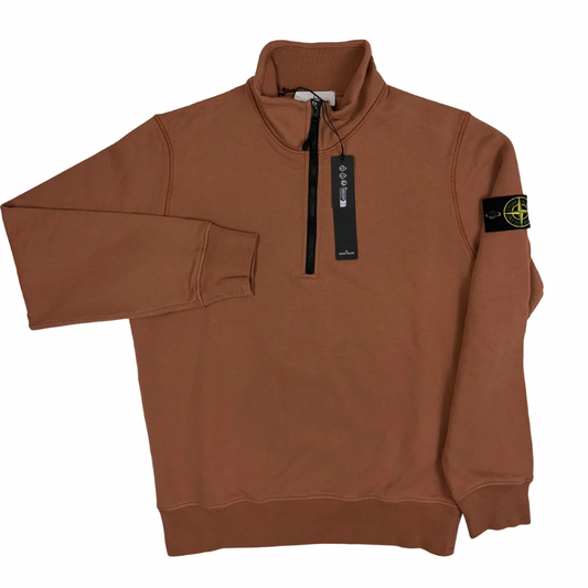Sudadera Half - Zip Stone Island Terracota - talla M