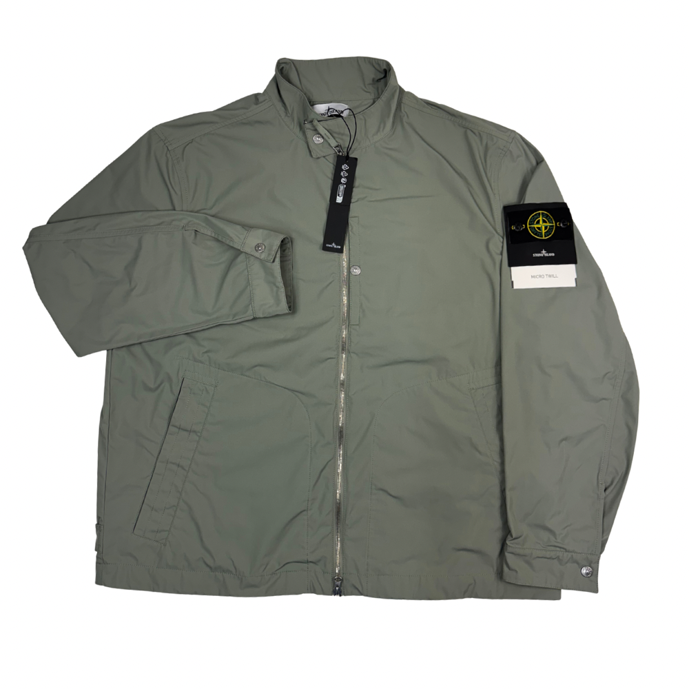 Chaqueta Stone Island Micro Twill verde - talla 3XL