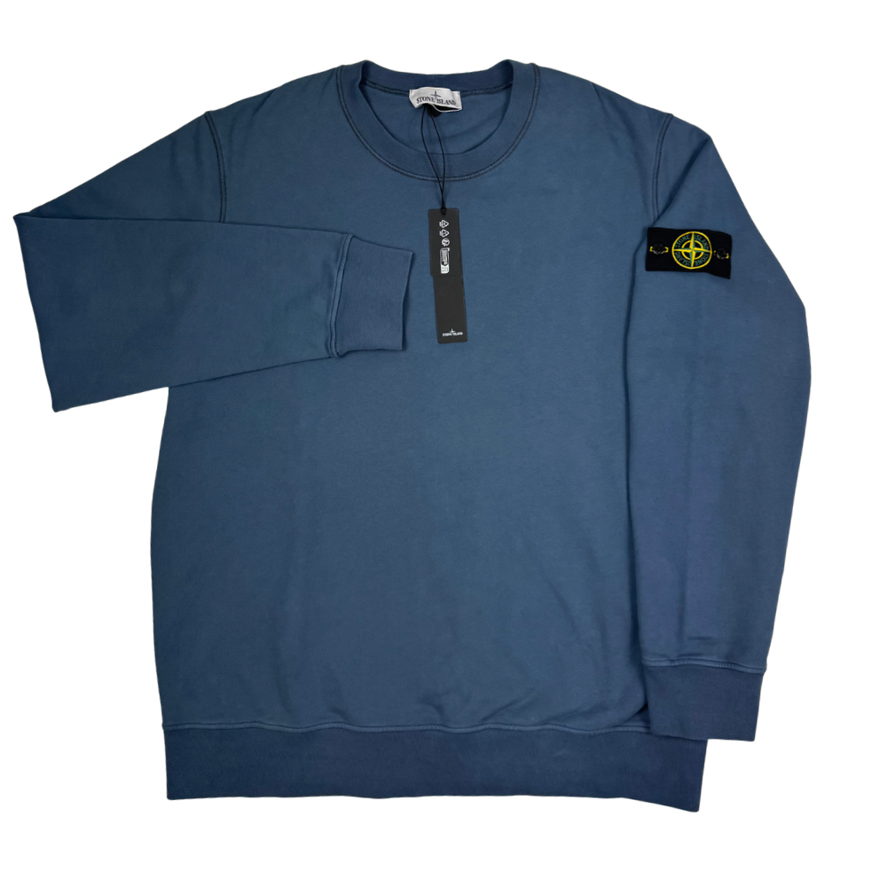 Sudadera cuello redondo Stone Island azul - talla 3XL