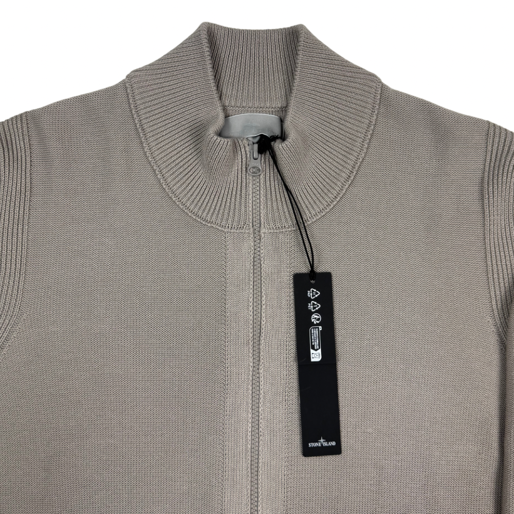 Jersey Stone Island con cremallera gris - talla XL