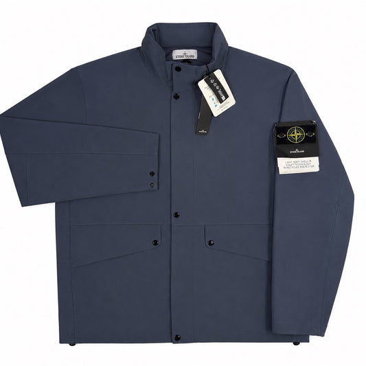 Chaqueta Stone Island Light Soft Shell - R e.dye Technology in Recycled  Polyester azul  - talla 2XL