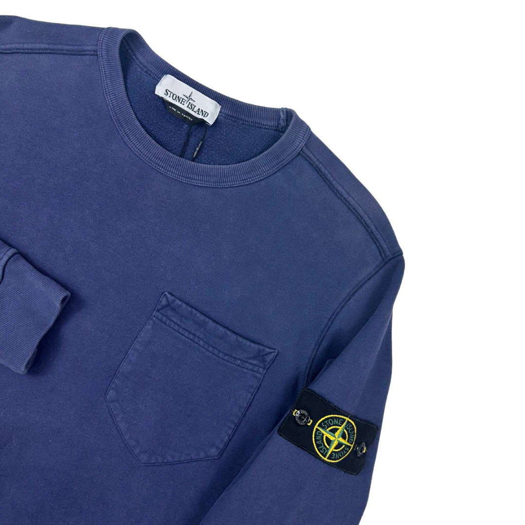 SUDADERA CUELLO REDONDO CON BOLSILLO STONE ISLAND - talla L