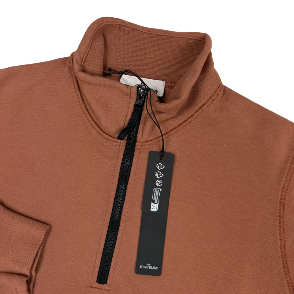 Sudadera Half - Zip Stone Island Terracota - talla M
