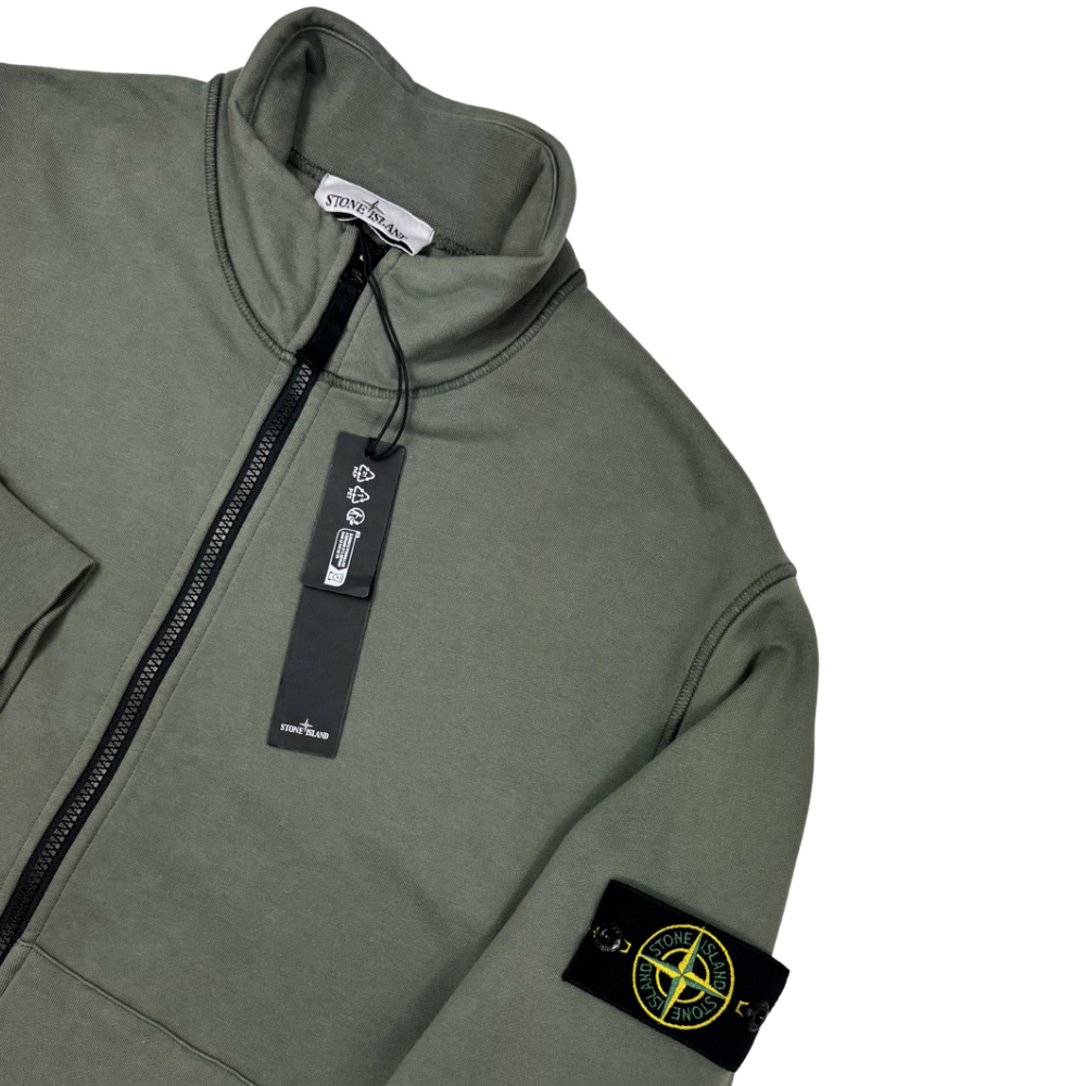 Sudadera con cremallera Stone Island verde - talla 2XL